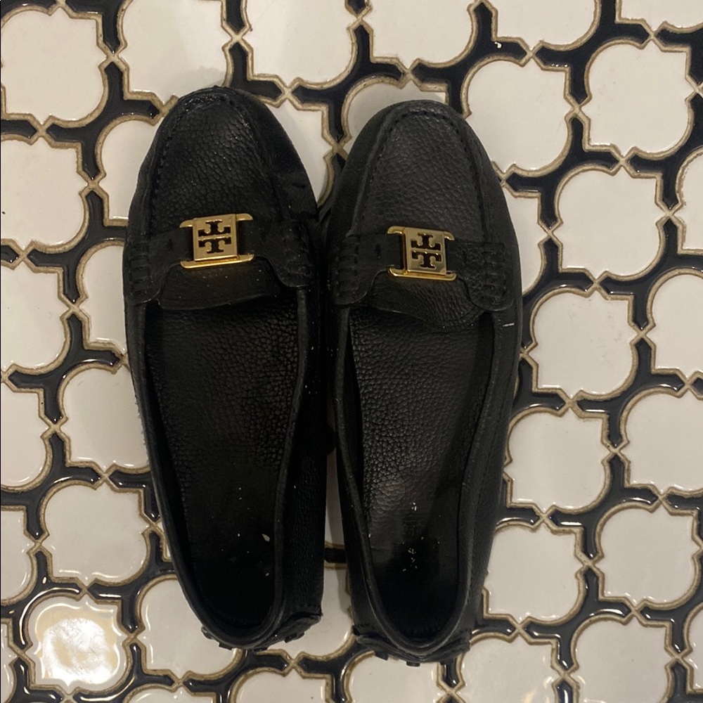 Tory Burch Black Leather Loafers for Women